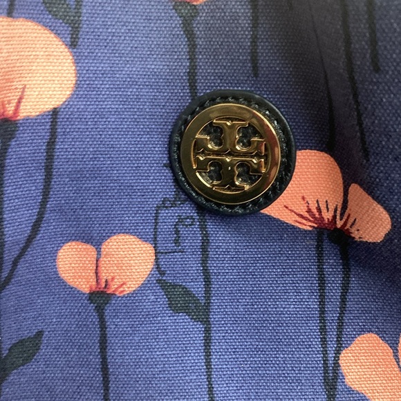 Tory Burch Channing Floral Print Canvas & Leather Tote - Picture 2 of 16